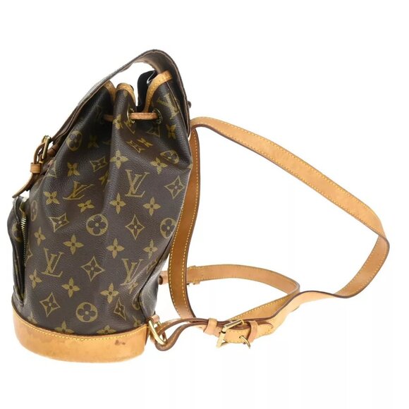 LOUIS VUITTON Montsouris MM Backpack Bag Monogram Leather Brown M51136 13SH732 - Picture 2 of 13